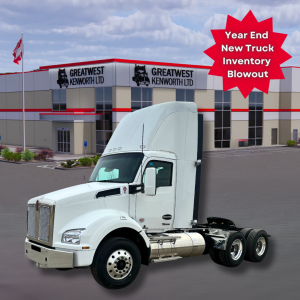 2025 White Kenworth Tandem DayCab